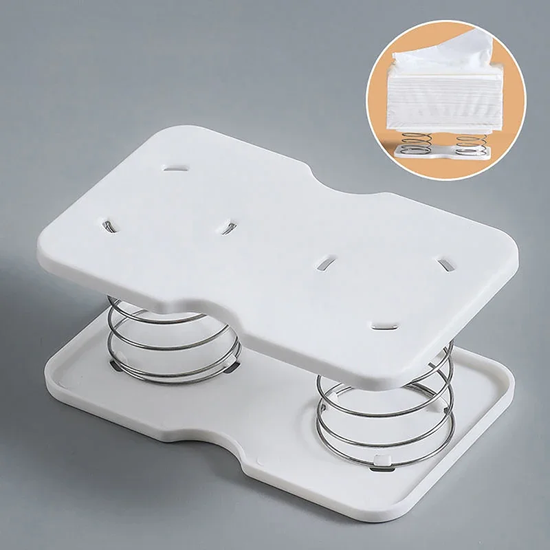 Creative Spring Holder Tissue Box Automatic Lift Loaded Bracket Car