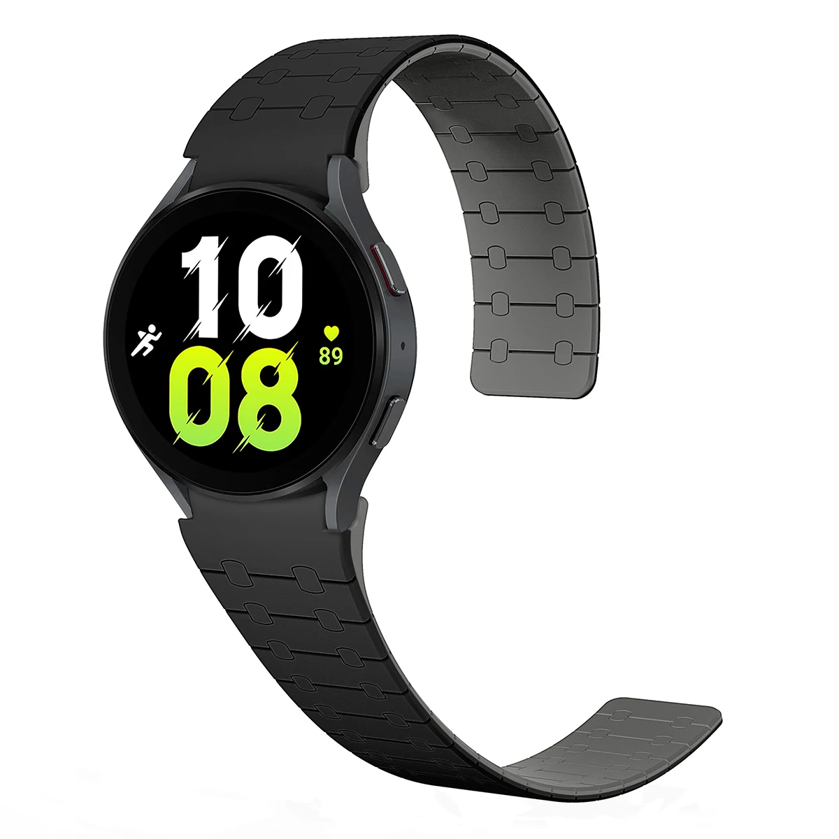 Magnetic Silicone Sport Watchband - 20mm Strap in Sleek Design