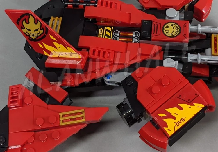537pcs Legacy Kai Fighter Red Jet Nindroid Warrior Shooter 11553 Building Blocks Sets GIfts Compatible With