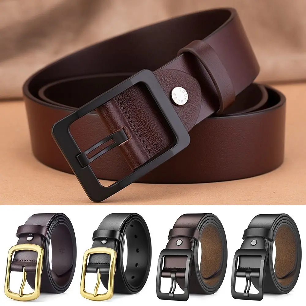 

Casual Leather Belt Fashion Luxury Design Versatile Trouser Dress Belts Pin Buckle Waistband