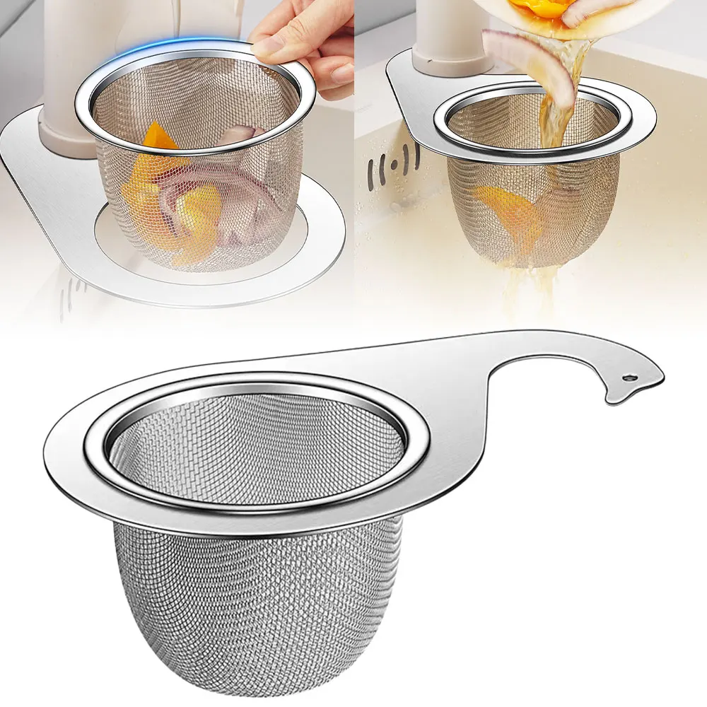 New Stainless Steel Swan Sink Strainer Basket Removable Goosehead Storage Drainage Basket Hanging Wet & Dry Drainage Racks