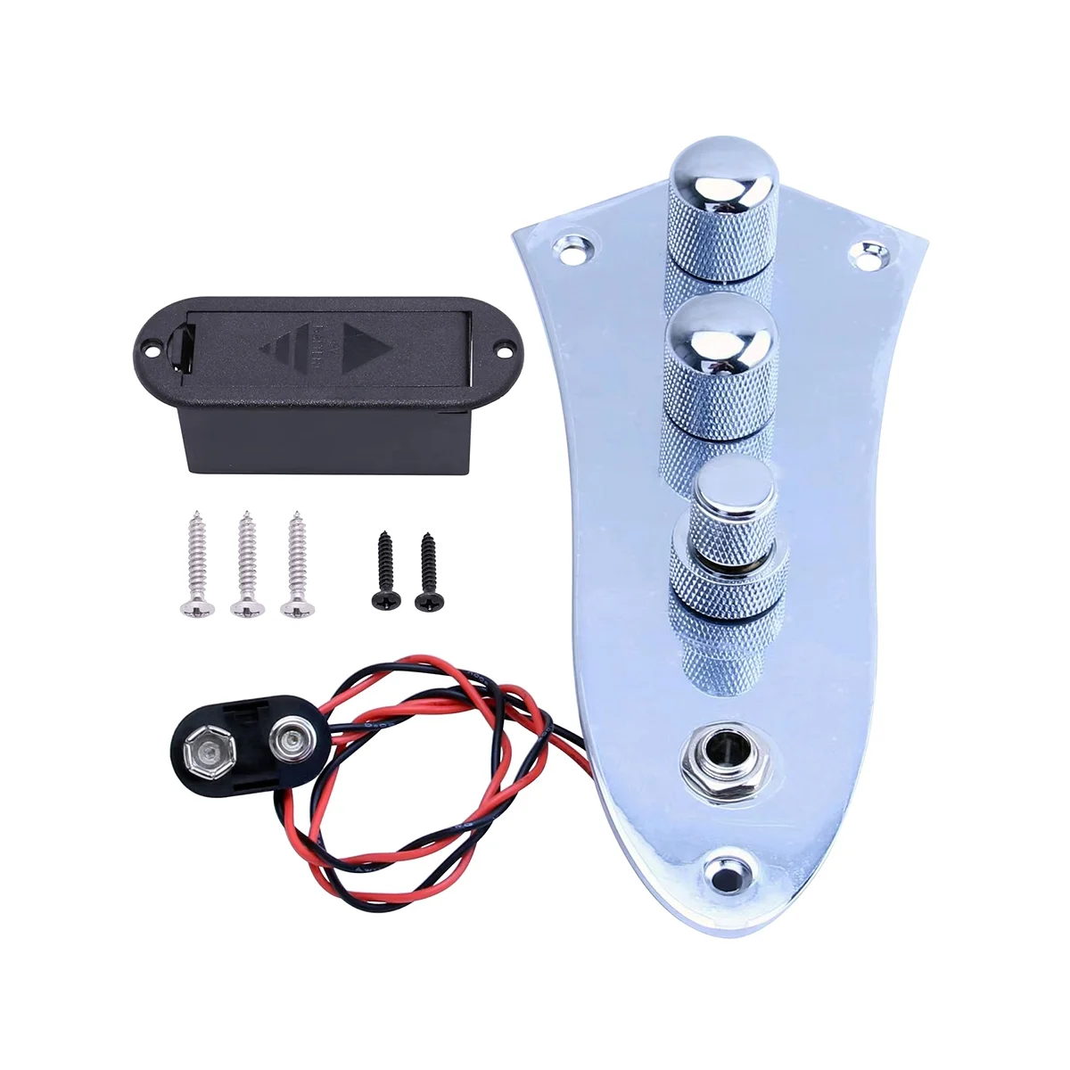 

3 Jazz JB Bass Loaded Wired Control Plate for 3 String Bass Guitar Parts JB-09CR