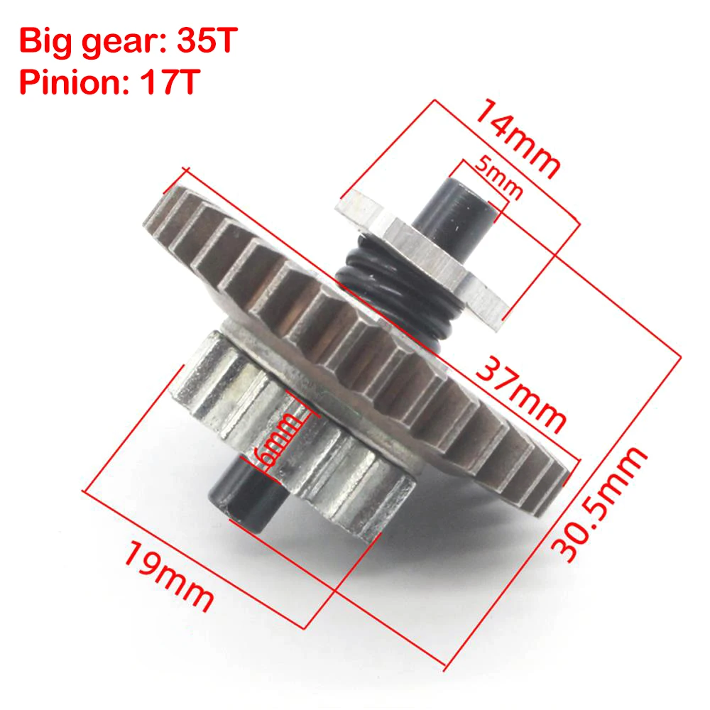 

1pc RC 1/10 Complete Main Gear for 1:10 Scale Model Car Monster Truck HSP 94108 94188 Upgrade Parts Accessories