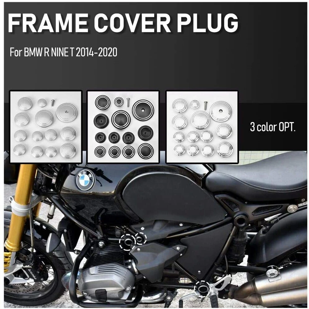 Moto R9T Urban Gs Frame Hole Cap Plug Insert Decor Cover Set Per Bmw R Nine T Pure Scrambler 2014-2023 2022 Accessori