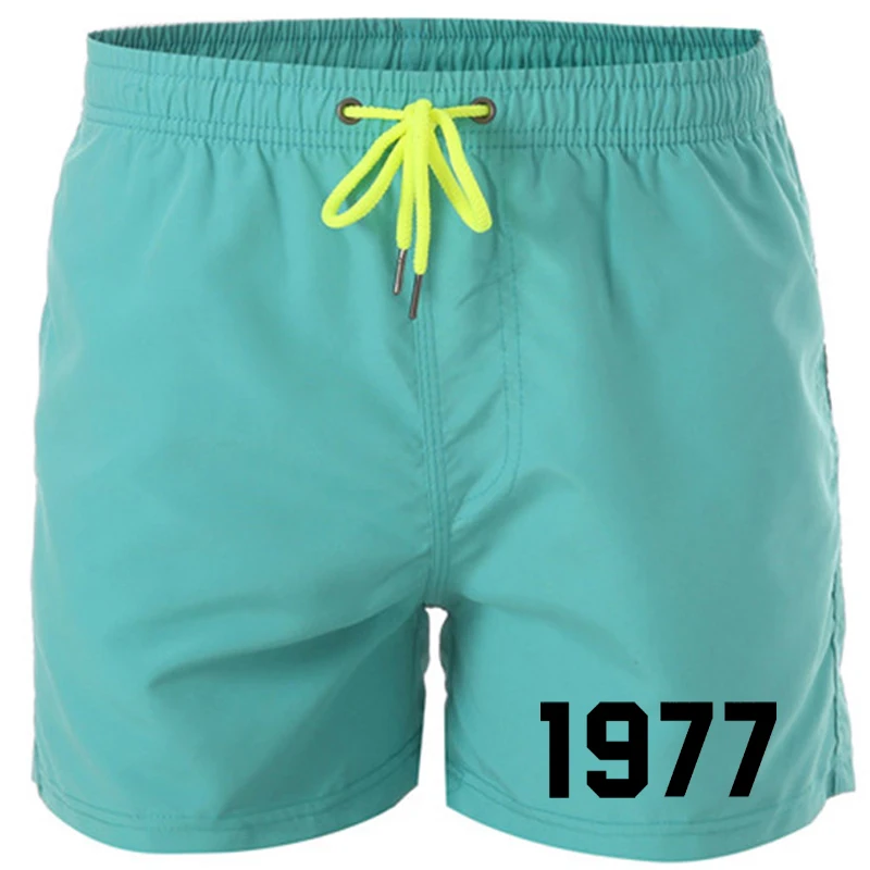 1977 Print Quick Drying Shorts Summer Men Swimwear Beach Board Shorts Briefs Man Swim Trunks Swimming Shorts Beachwear For Male 4