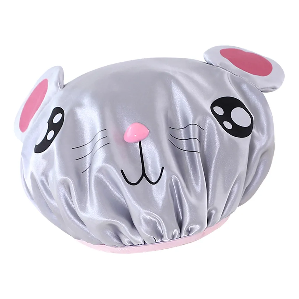 Waterproof Shower Cap Double-layer Children Cartoon Cute Baby Bath Cap