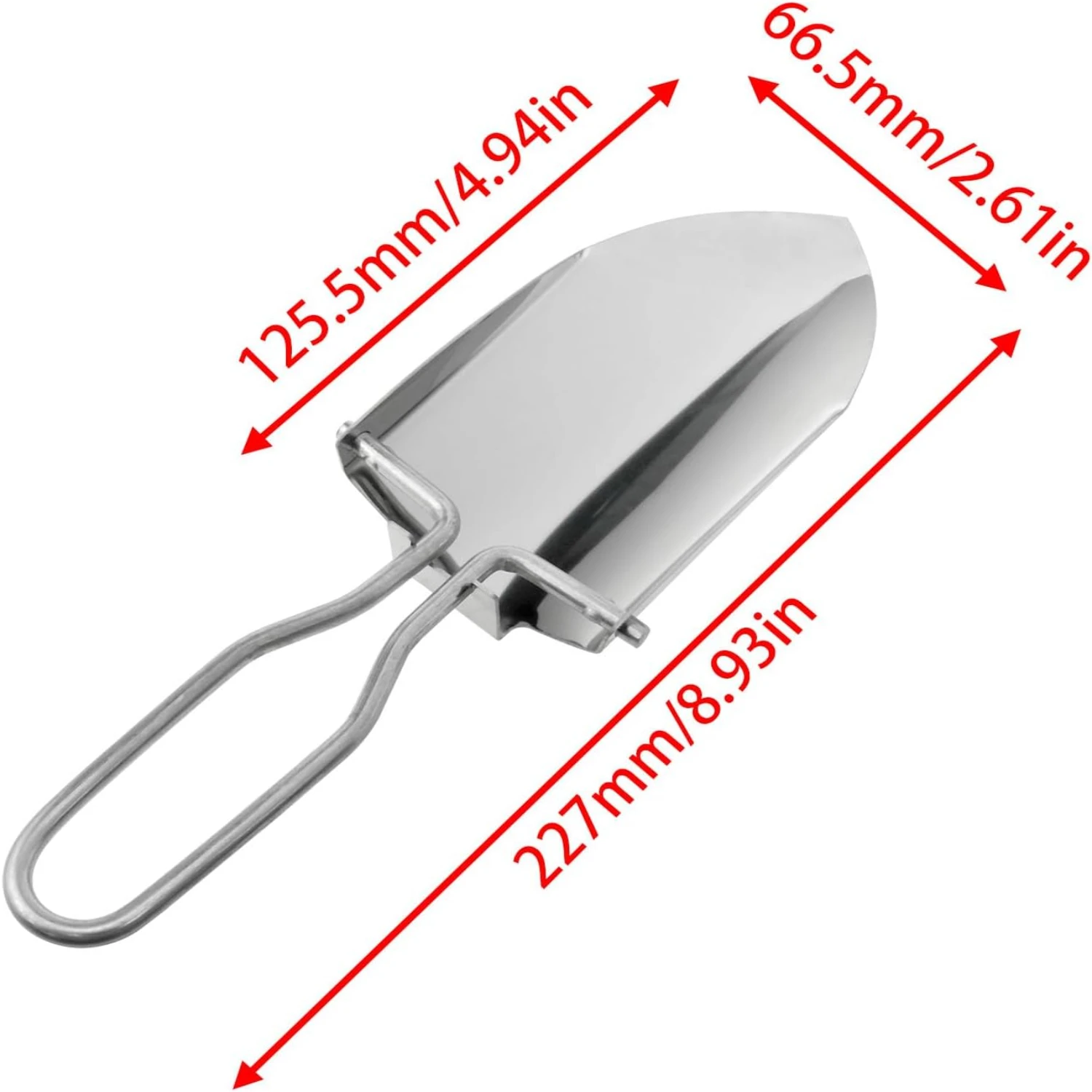 Portable Stainless Steel Folding Trowel - Sturdy, Lightweight, Durable, and Compact - Ideal Outdoor Activities Travel Companion 4