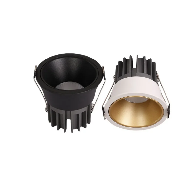 Dimmable Led Downlight Recessed Ceiling Lamp Spotlight Aluminum Led COB Light 7W10W12W15W18W20W24W AC110V 220V Home Office Store