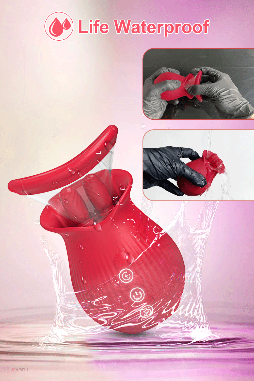 Powerful Rose Vibrator Toy for Women Licking Sucking Vacuum Stimulator Oral Nipple Clit Sucker Sex Toys Goods for Female Adults