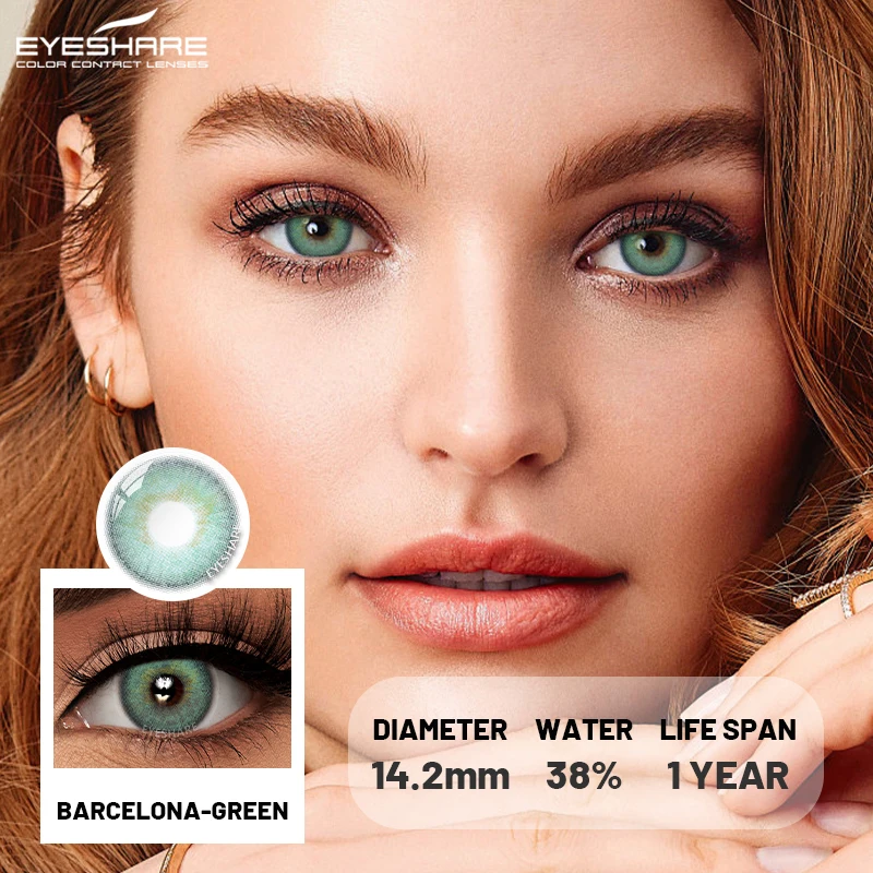EYESHARE 1 Paar farbige Kontaktlinsen für Augen, natürliche blaue Augenlinsen, kosmetische grüne Kontaktlinsen, jährliche braune Augenlinse, graue Linsen – Detail 30