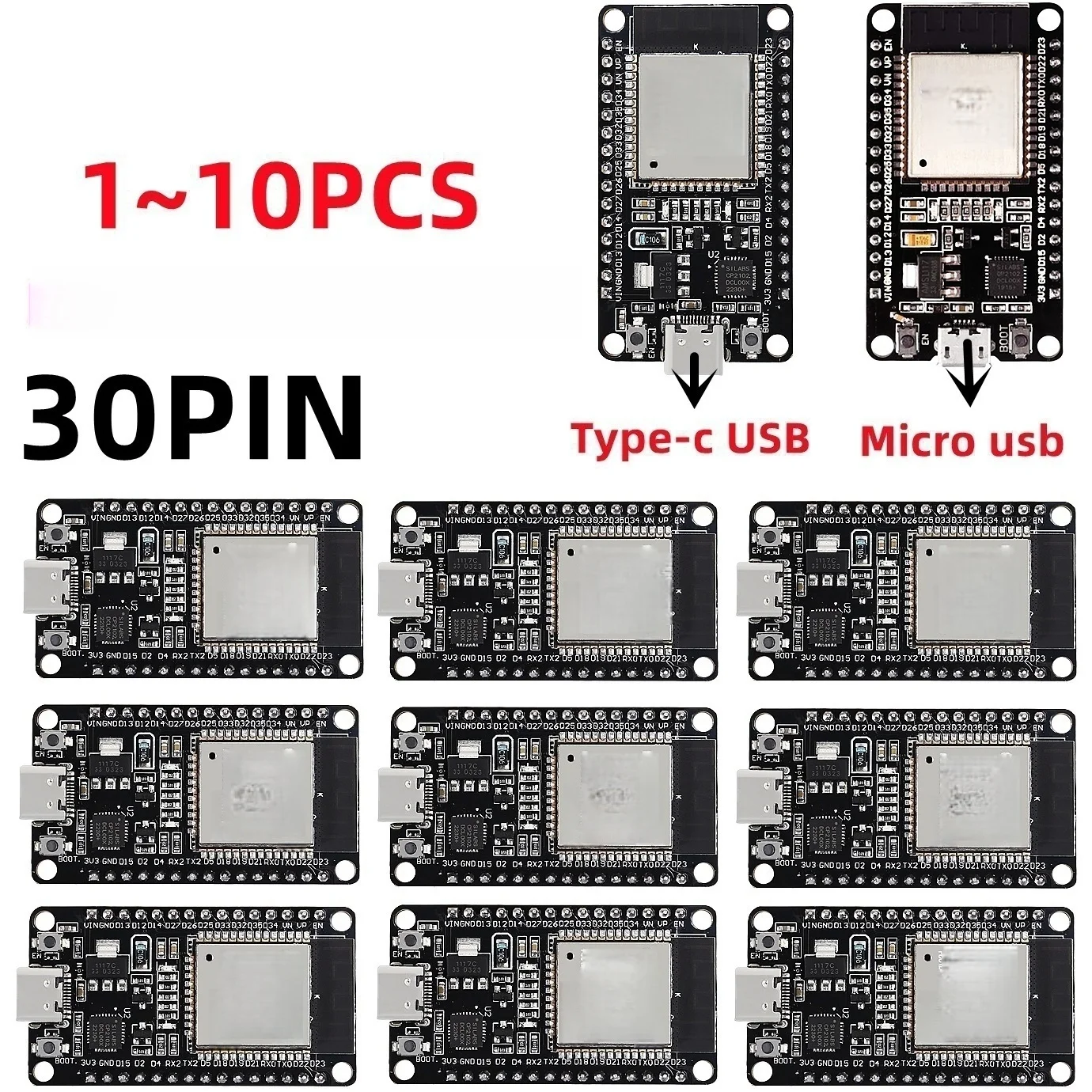 รูปสินค้า บอร์ดพัฒนา WiFi+บลูทูธ ดูอัลคอร์ 32S 32 คล้าย ESP32