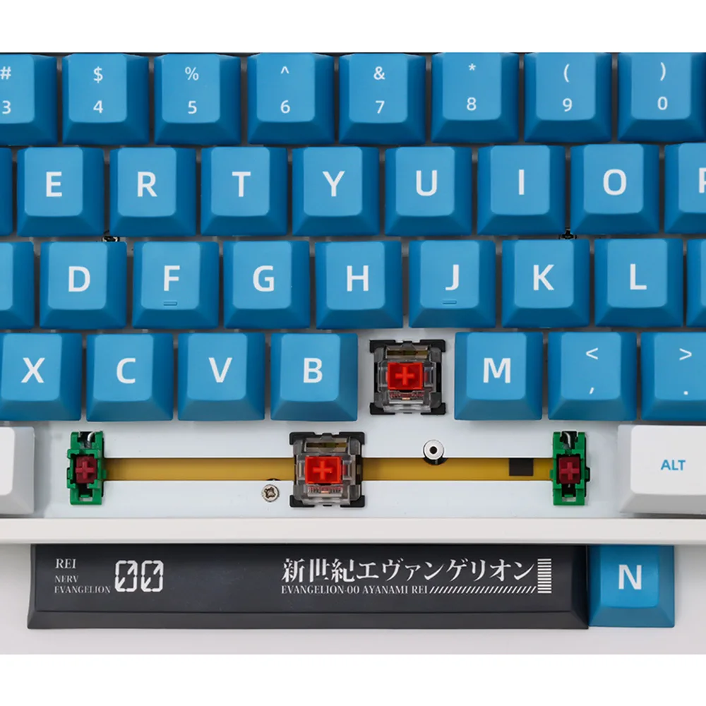 Chaves Conjunto Eva 00 Tema Keycaps Pbt Tintura Sub Tampões Chave para mx Switch Teclado Mecânico Cherry Xda Perfil Keycap 134 - Imagem 4