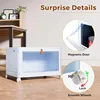 4 Tier Stackable Plastic Storage Bins with Lid and Wheels - 23 QT Closet Organizers and Storage, Foldable Storage Containers 5