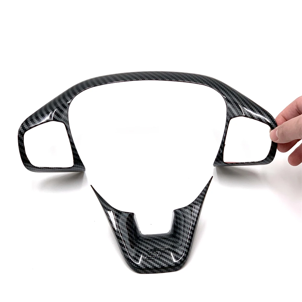 For Ford Focus Kuga Escape 2018 2020 Fiesta Mk8 Bronco Car Styling Interior Steering Wheel Cover Trims Stickers Accessories