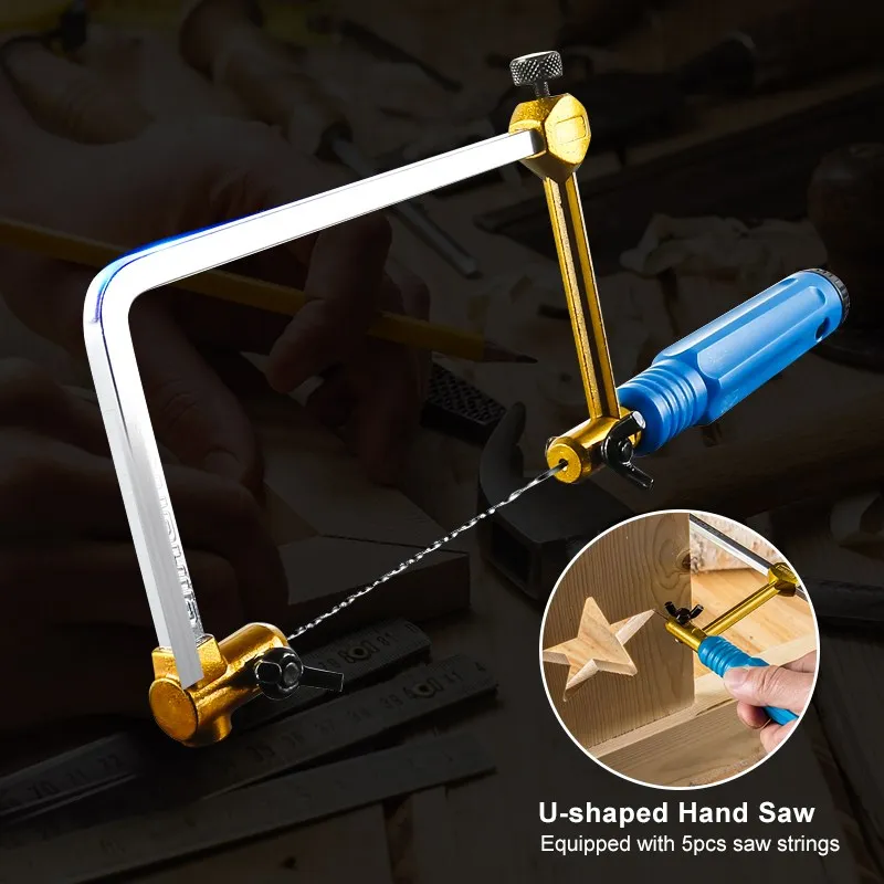 Adjustable Saw Bow U Type Saw Bow Cutting Tool For Wooden Handle Of Jewelry Frame Hand Tools Jeweler's Frame CMCP saw bow