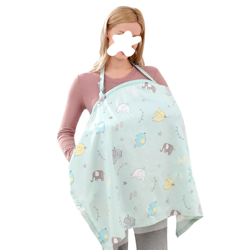 70X98cm Mom Breastfeeding Covers Baby Feeding Cloth Nursing Covers Adjustable Privacy Protections Apron Outdoor Stroller Blanket