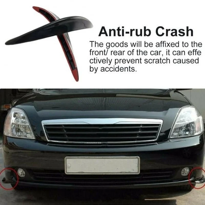 2Pcs Auto Car Front Rear Bumper Corner Guard Cover Anti-collision Strip Anti-Scratch Protector Decorative Modeling Accessories bumper corner protector,car bumper protector