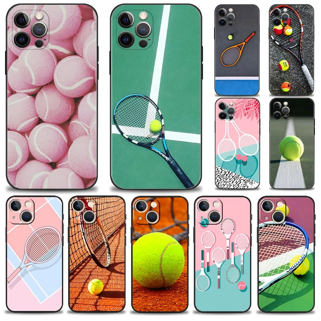 Funda de tenis con diseño de raqueta dinámica para iPhone 11