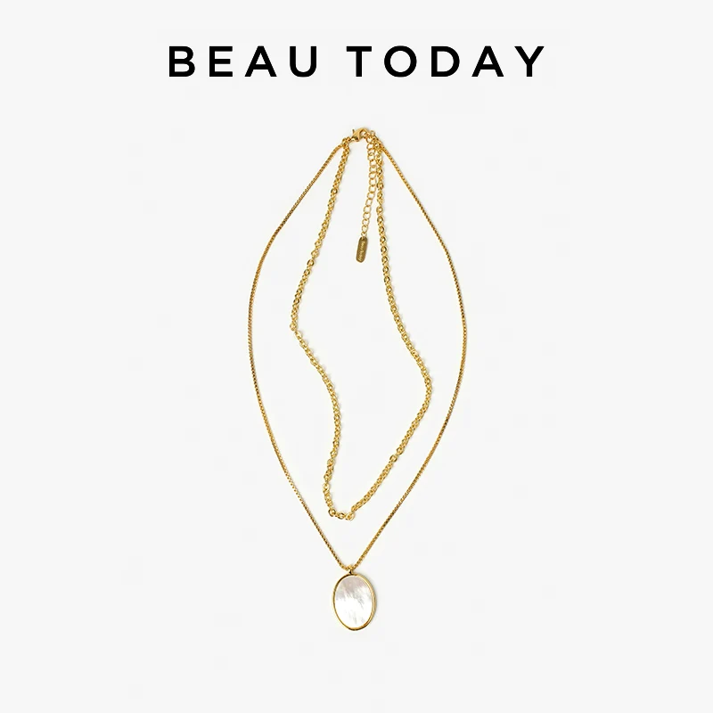

Женские Классические ожерелья BEAUTODAY, 18K позолоченные латунные подвески в форме Альбина, Женские аксессуары ручной работы, 93046
