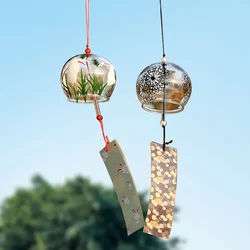 Japanese Sakura Glass Wind Chime - Cherry Blossom Design for Home and Garden Decor (A3)