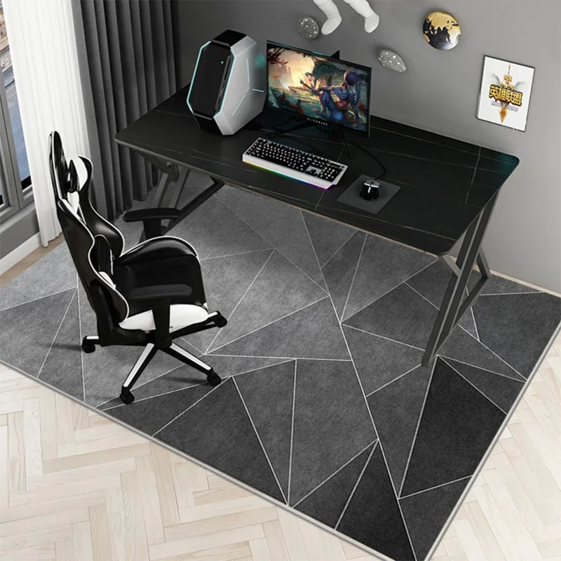 

Rectangular Gaming Chair Carpet Study Desk Floor Mat Desk Computer Swivel Chair Area Rug Tpr Non-slip Living Room Foot Mats 양탄자