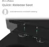 Chateau One-Piece Elongated Toilet Dual-Flush in Glossy Black 1.1/1.6 gpf Soft-Close Quick-Release Toilet Seat 4