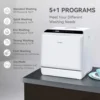 Countertop Dishwasher, 5 Washing Programs Portable Dishwasher With 5-Liter Built-in Water Tank, No Hookup Needed 3
