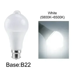 Smart LED Motion Sensor Light Bulb with Auto ON/OFF Feature - 15W (B22 Cold White)