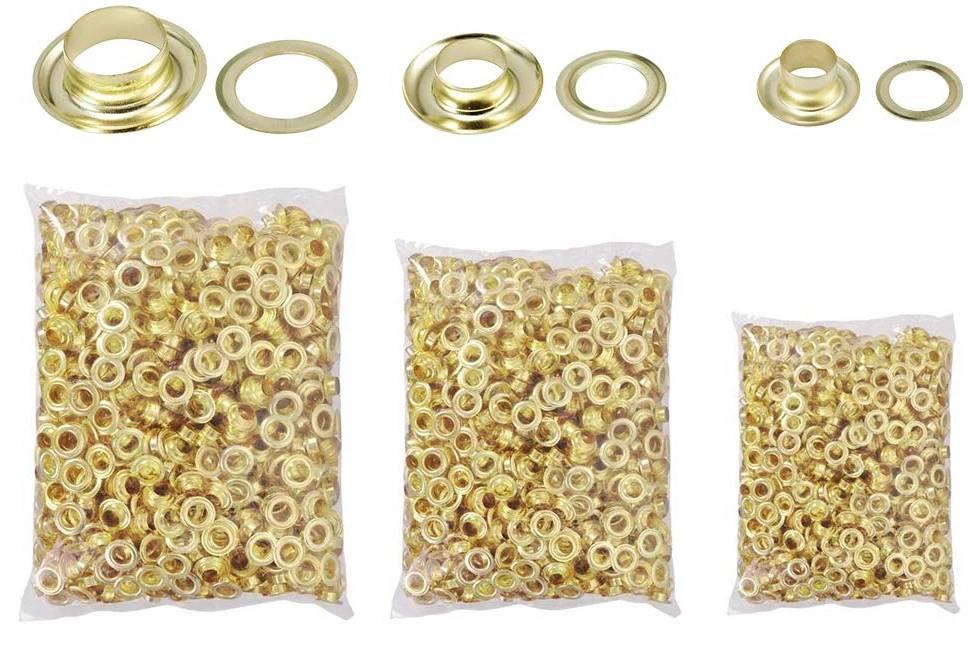 500PCS 1000PCS/Bag Grommet Kit Metal Eyelets 6mm/8mm/10mm Manual