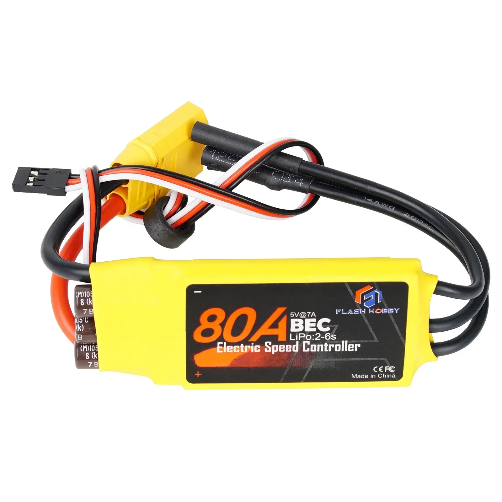 

Контроллер скорости FlashHobby Spaceman Series 60A / 80A 2-6S, ESC с UBEC для радиоуправляемых вертолетов, самолетов, квадрокоптеров, запчасти «сделай сам»