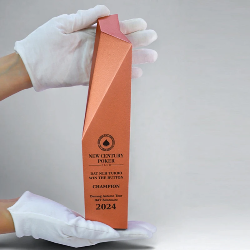 Customization Premium Art Metal Trophy Enterprise Excellent Employee Award, Aluminum Alloy Trophy Engraving Home Decoration, 1Pc