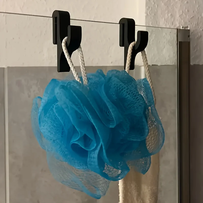 3D Shower Door Towel Hook for Glass Doors Bathroom Hanger Clothes Bathrobes...