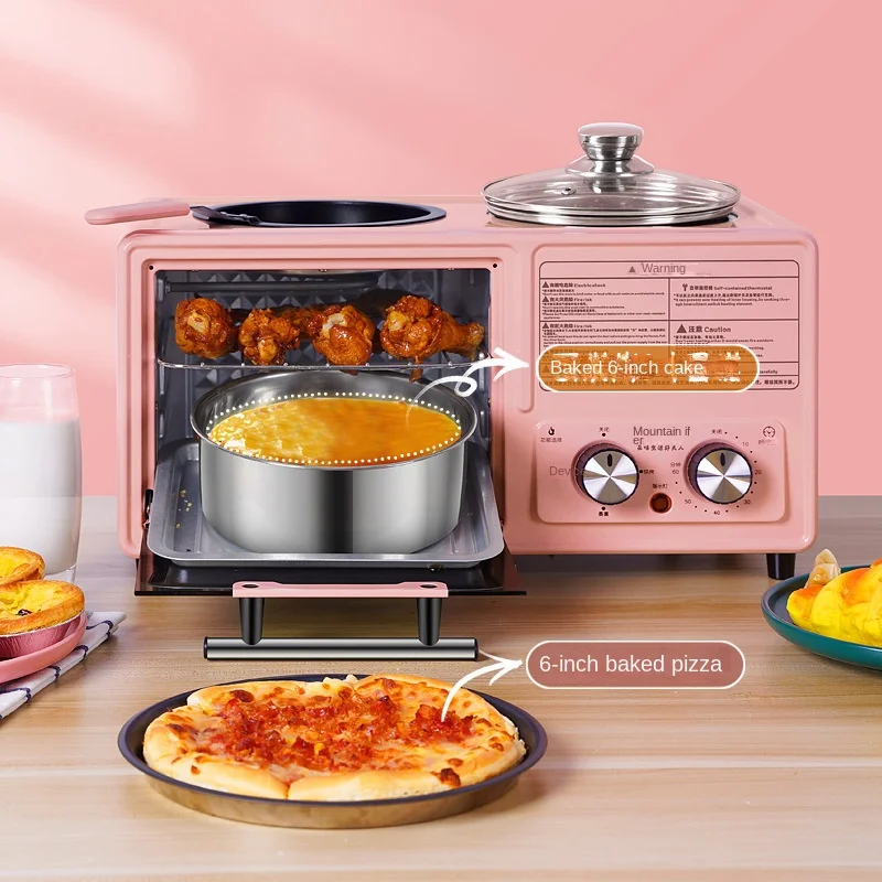Multifunctional Home Breakfast Machine, 4-in-1 Lazy Toaster, Toaster Toaster, Mini Electric Oven Tortilla Maker Machine 2