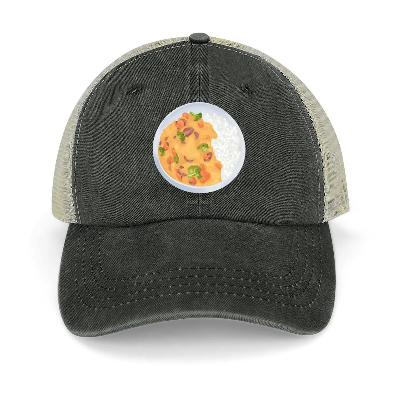 

Curry Rice Cowboy Hat Bobble Hat Beach Bag Big Size Hat Baseball Cap Caps For Men Women's