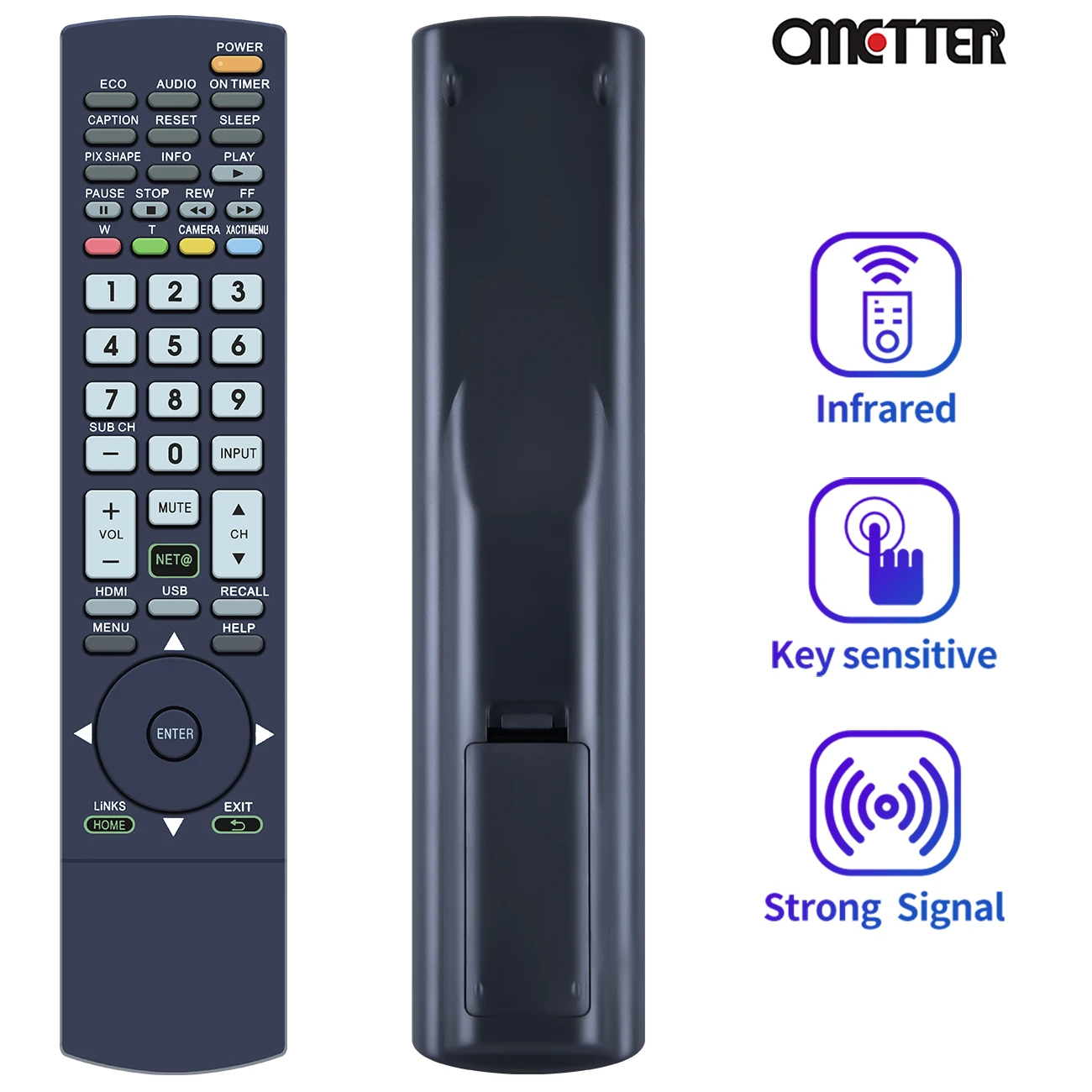 

New for Sanyo GXEB GXEA TV Remote Control DP52449 DP50749 DP50740 DP52440 DP32640 DP37840 DP42840 DP46840 DP26648