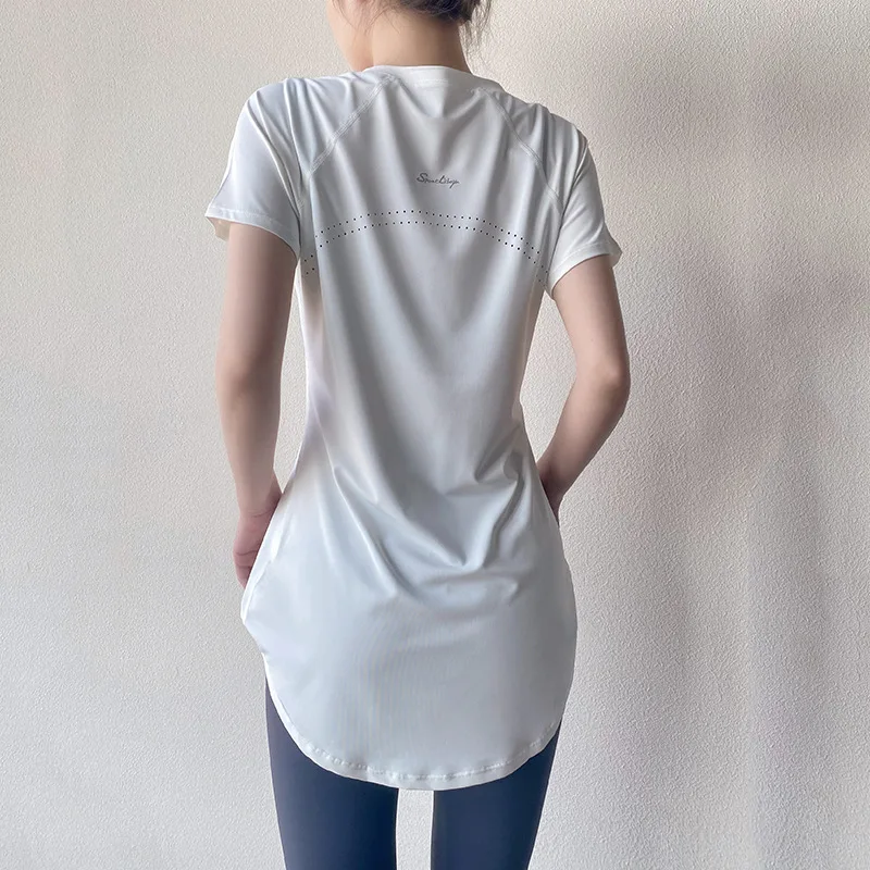 Woman Sportswear Gym Yoga T-Shirt Short Sleeve