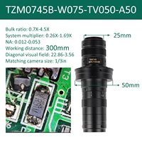 150x Microscope Lens 0.7X-4.5X Adjustable Magnification Monocular Zoom C Mount Lens For HDMI VGA USB Video Microscope Camera 1