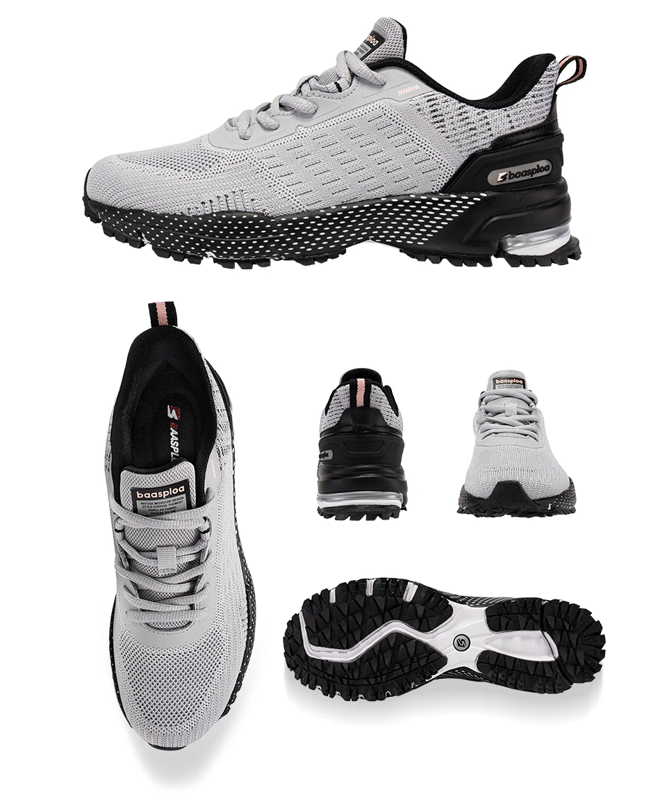 Baasploa Women Running Shoes Fashion Lightweight Sport Shoes Women Breathable Mesh Casual Sneakers Non-Slip New Arrival