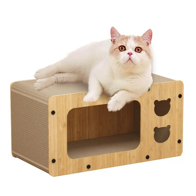 

Cat Scratching House Strong Cat Claw Sharpeners Scratcher Boxes Wear-Resistant Cardboard Cat Scratcher Box Indoor Cat Home With