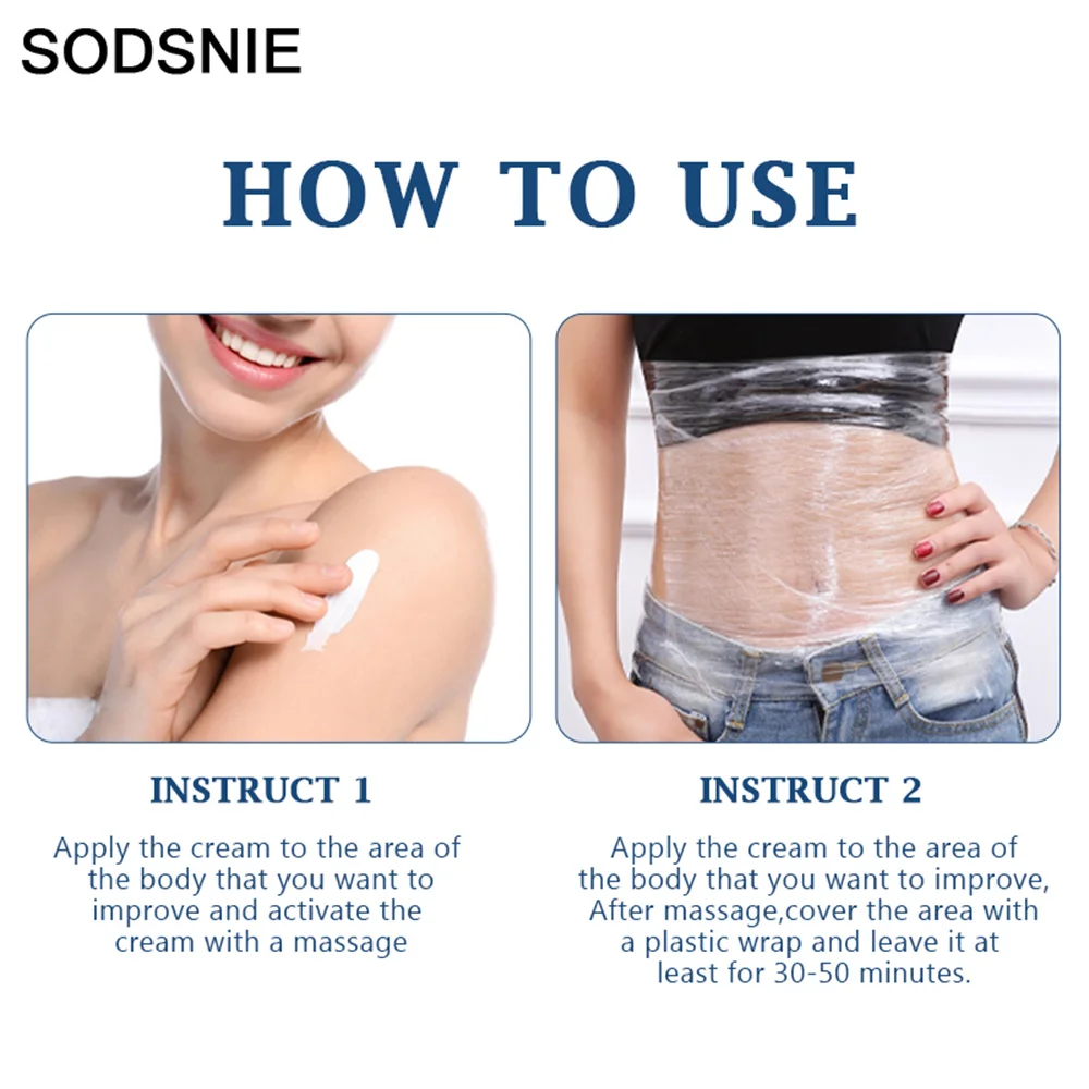 SODSNIE Slimming Cream Weight Loss Remove Cellulite Sculpting Fat Burning  Massage Firm Lifting Quickly Niacinamide Body Care 60g