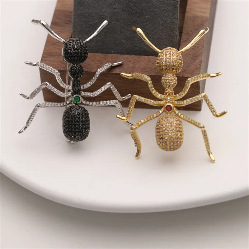 New full diamond large ant brooch inlaid with zircon brooch