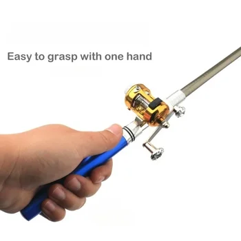 Mini Telescopic Pocket Pen Fishing Rod & Reel Combo 5