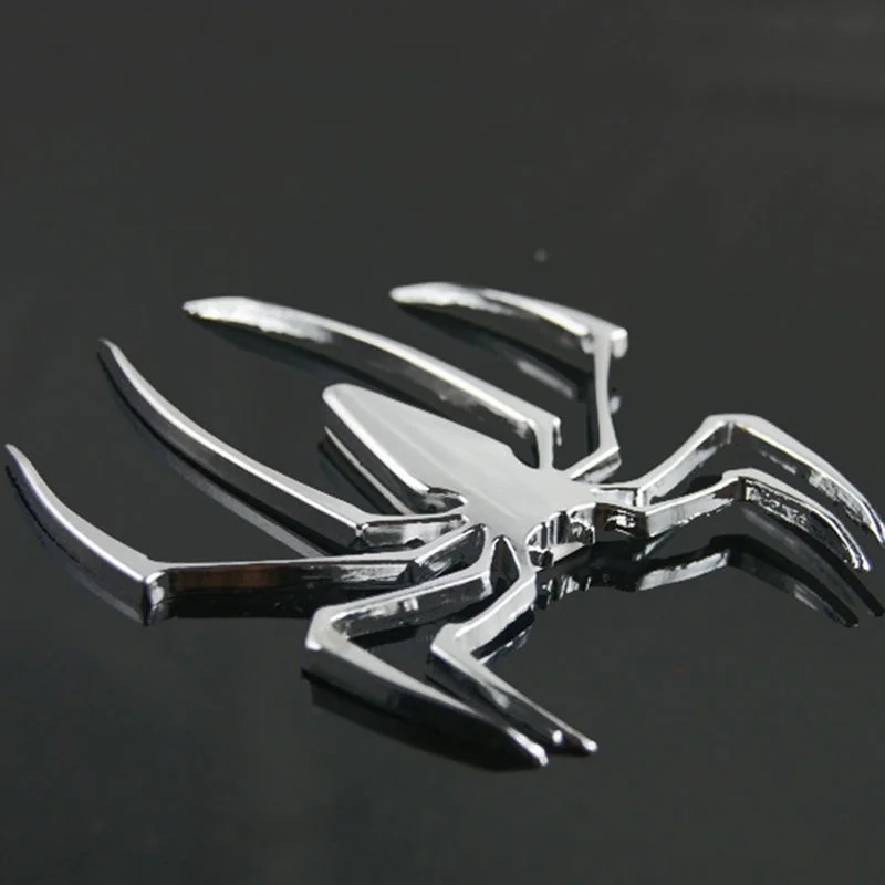 Car Stickers Metal 3D Spider Gold/Silver Styling Chrome Badge Emblem