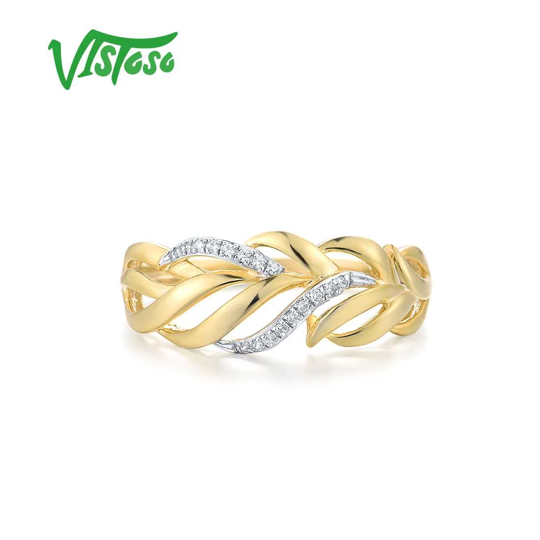 585 Gold Ring | Diamond Ring | Jewelry - 14k 585 Gold Rings Women Diamond  Anniversary - Aliexpress