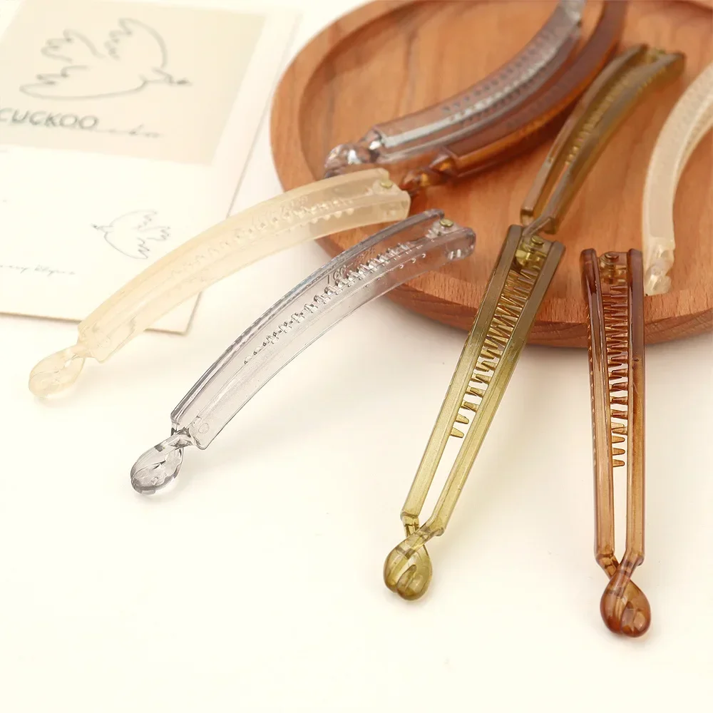 Hair Clips Hair Accessories Acrylic Simple Banana Clip Korean Women Back Head Ponytail Clip