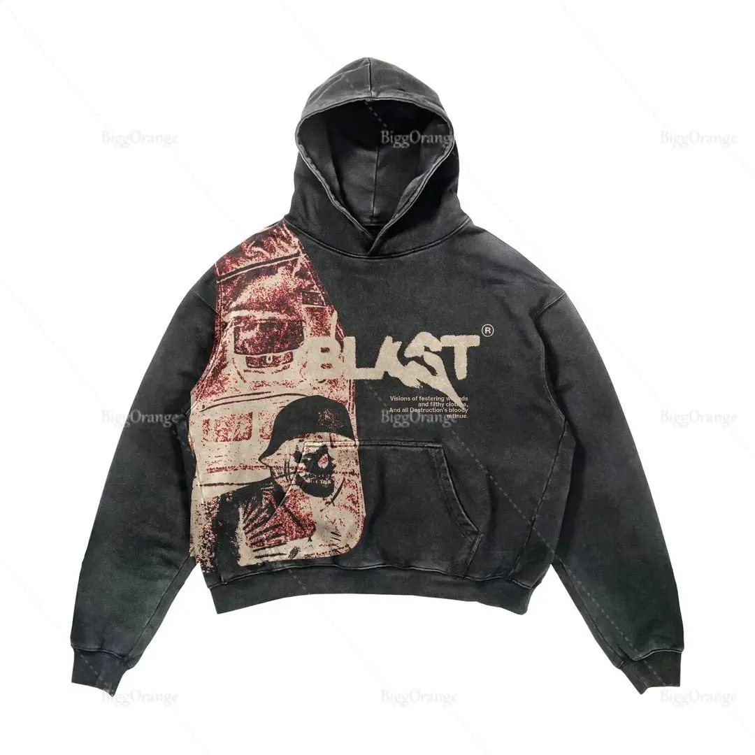 2025 코트 streetwear 고딕 캐주얼 알파벳 폭발 인쇄 패턴 남성 의류 해골 패션 까마귀 남성 하라주쿠 레트로 y2k 까마귀