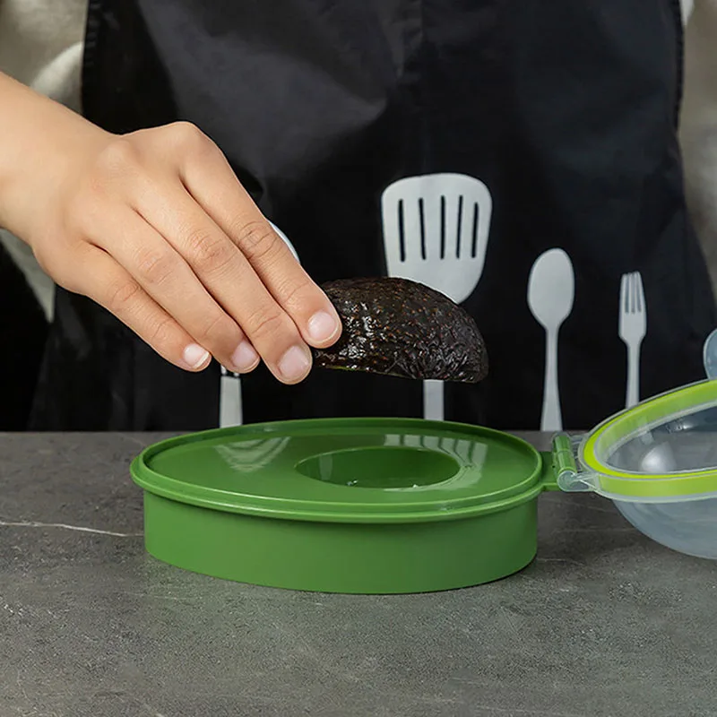 Kitchen Food Storage Box 1/2/3Pcs Avocado Space Saving Vegetable Organizer Reusable Fruit