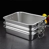 Thicken Stainless Steel Square  Cake Bread Basin Deep Plate Fruit Food Storage Tray  HandleLoaf Pans Kitchen Baking Dish  3