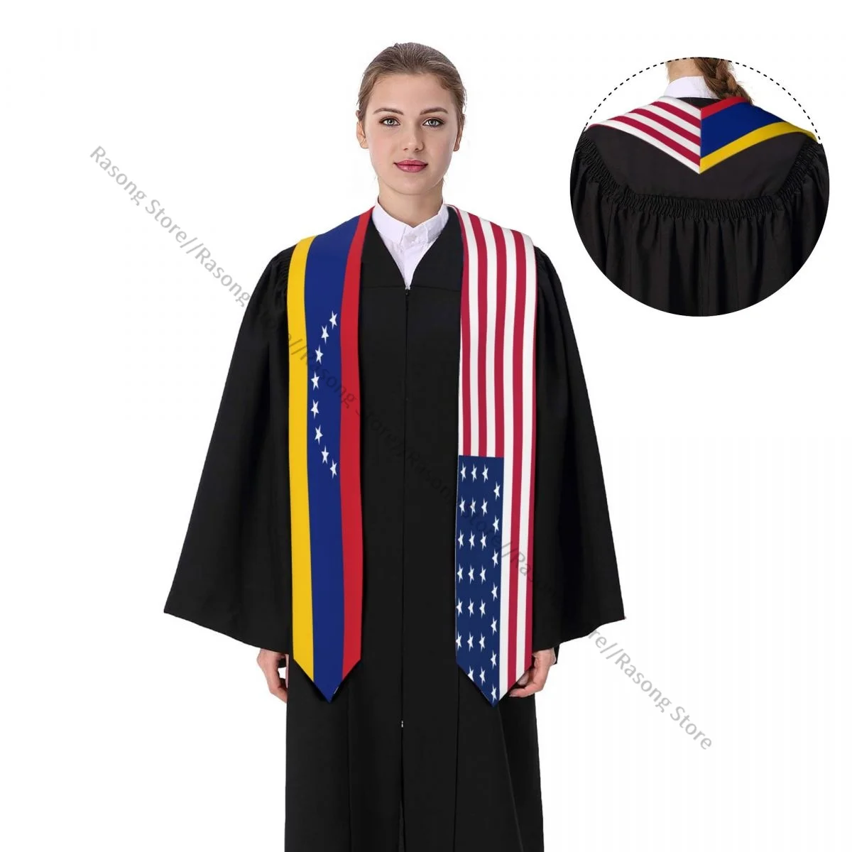 Venezuela Flag Unisex Adult Graduation Stole Shawl for Academic Commencements Celebration Uniform 4