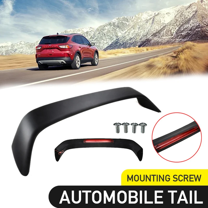 Car Rear Trunk Spoiler Wing Primered Black Spoilers Lamp Car